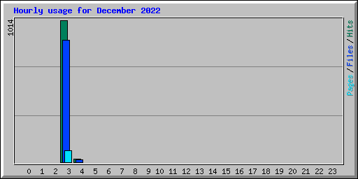 Hourly usage for December 2022